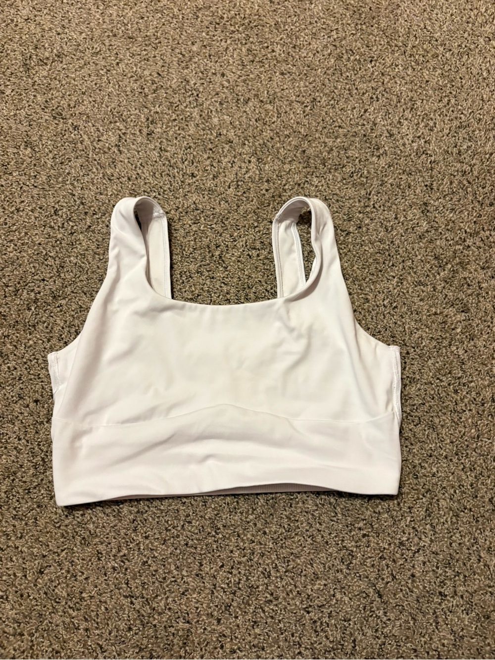 Gymshark White Scoop Neck Tank Sports Bralette